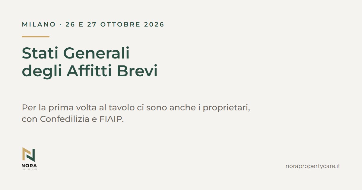 Stati Generali degli Affitti Brevi, Milano 26 e 27 ottobre 2026